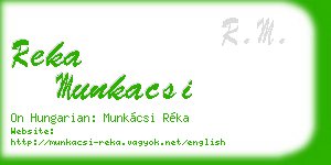 reka munkacsi business card